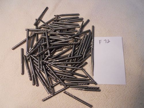 100 NEW 3 MM SHANK CARBIDE BURRS. GREAT VARIETY OF SHAPES. METRIC. USA MADE  F72