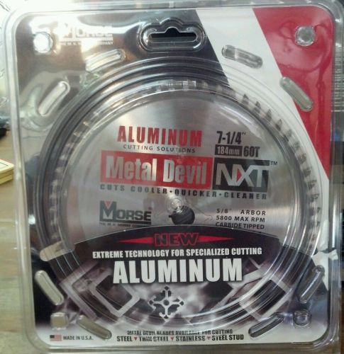 MORSE METAL DEVIL  NXT   CARBIDE TIPPED.  7 1/4&#034; ALUMINUM