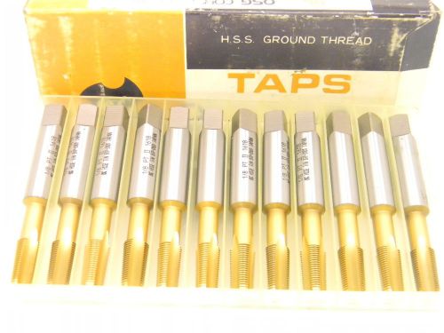 12 NEW SURPLUS OSG JAPAN 1/8&#034; PT II x 28 Pitch HSSE TAPS BTP-0101 (EDP# 92392)