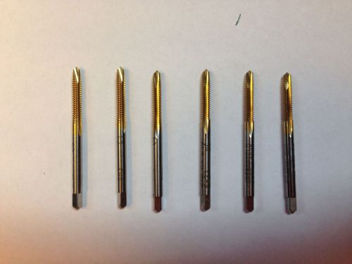 6-32 2 FLUTE SPIRAL POINT H3 TiN PLUG HIGH SPEED HAND TAP (12 TAPS)