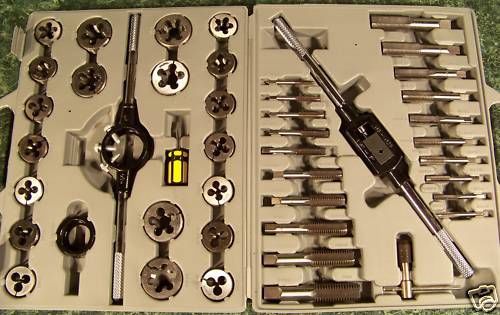 45pc Big TUNGSTEN Steel TAP and DIE SET SAE with FREE Storage Case New