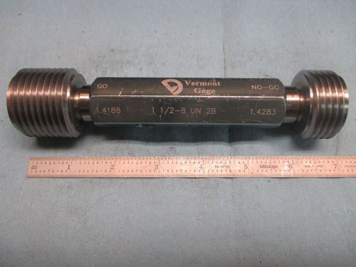 1 1/2 8 un 2b go no go thread plug gage 1.500 p.d.&#039;s = 1.4188 &amp; 1.4283 machinist for sale