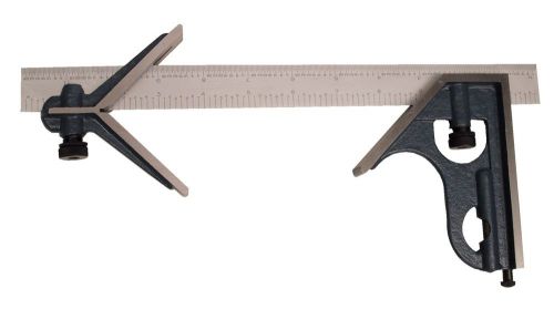 6&#034; 3pcs combination square ruler set protractor satin, 4r graduation, #0000-8100 for sale