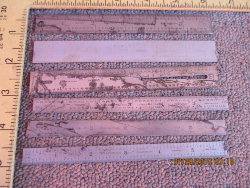 6 lot 6&#034; starrett, general, orange tool co. pocket rule machinist-gunsmith tools for sale