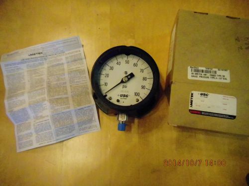 USG  AMETEK PRESSURE GAUGE 1981 155025X 4.5” DIAL 100 PSI  1/4  ANPT LM