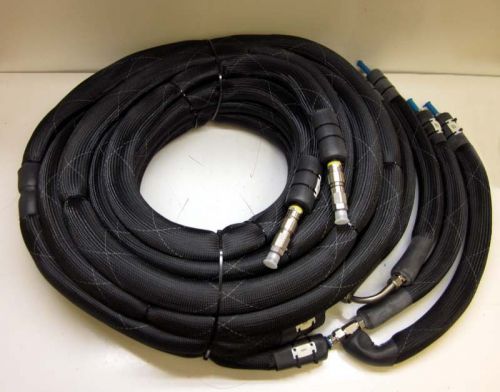 2 new 50&#039; swagelok supply/return hose +parker nss-372 fittings stainless for sale