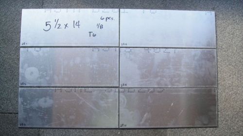 Lot 2e , 6 pcs aluminum plate 1/8 all 14&#034; long sheet 6061-t6 .125 1/8” thk t6 for sale