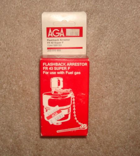 AGA SUPER FLASHBACK ARRESTOR FR-43 SUPER F FUEL GAS PLASMA CUTTING TORCH WELDING