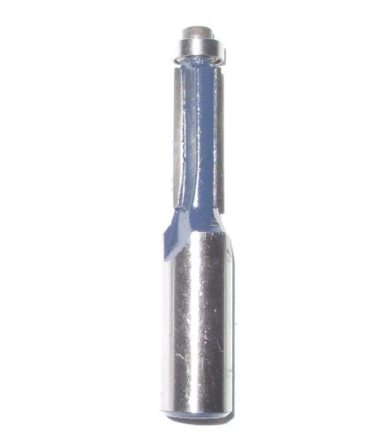 3/8&#034; FLUSH TRIM STRAIGHT ROUTER BIT, 3 CARBIDE BLADE CUTTING FLUTES, 1/2&#034; SHANK