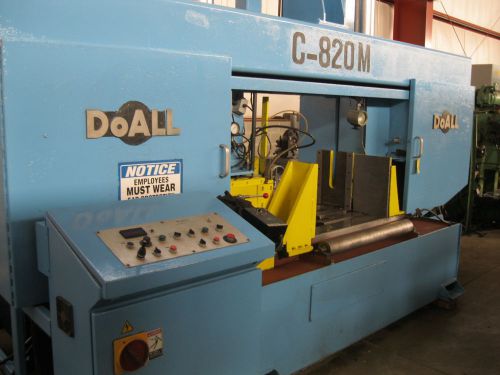 Horizontal band saw: 32&#034; x 32&#034; do-all c-820m, dual column, 2&#034; blade, 15 hp, 1994 for sale