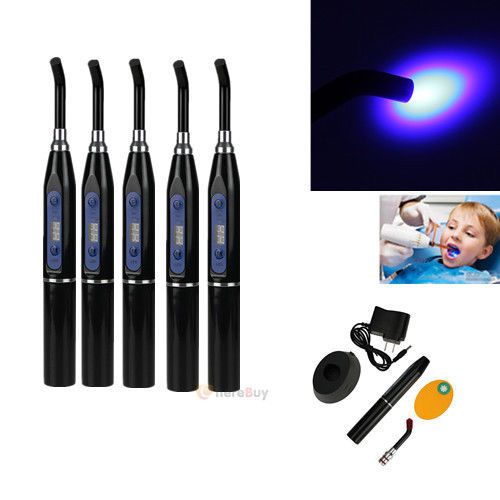 5XNEW Dental 10W Wireless Cordless LED Curing Light Lamp 1600mw US SHIP