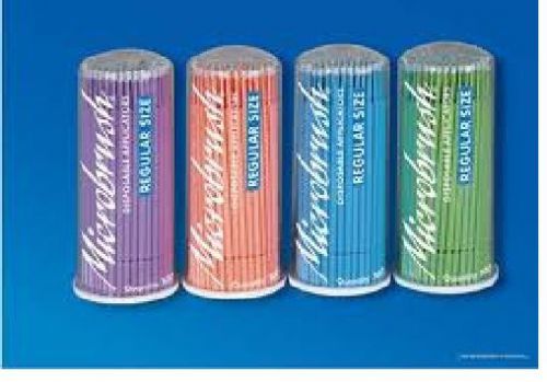 Microbrush Tube Regular Size Assorted (Blue/Green/Peach/Purple) 400pk MRA400