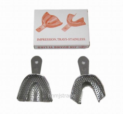 1 Set New Impression Trays-Stainless For Dental U2 L2 Medium