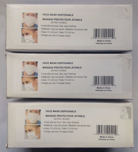 Face Mask Disposable 150 pcs