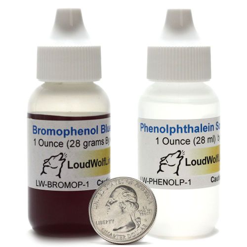 pH INDICATOR PACK / Bromophenol Blue (0.1%) + Phenolphthalein (1%) / 1 Oz Each