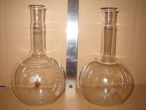 Lot of 2 vintage cold war era Florence boiling flasks. Flat bottom. App 1000 ml