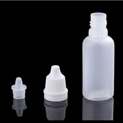 50Pcs 15ml Empty Plastic Squeezable Dropper Bottles Eye Liquid Dropper LDPE