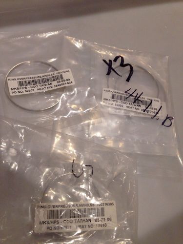 (4) MKS Genuine HPS NW50 Overpressure Rings 100316306 (1) 100316305 NW40 Ring SS