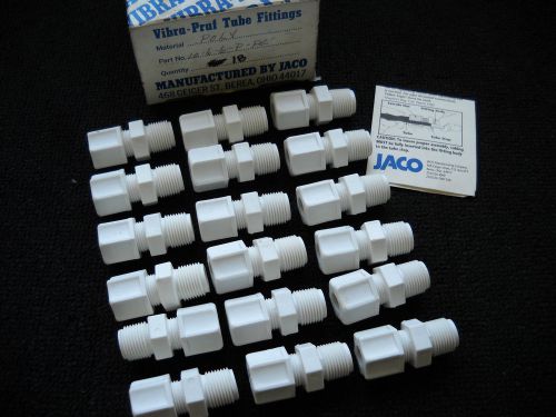 JACO VIBRA PRUF 10-6-6-P-PG TUBE FITTINGS 3/8&#034;NPT TO 3/8 OD TUBE (SET OF 18) NIB