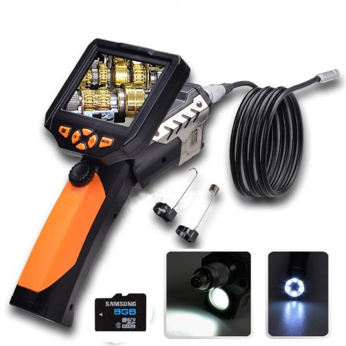 3.5&#034; LCD Inspection Camera 8.2 mm Borescope Endoscope 5M Scope Zoom Rotate &amp; 8GB