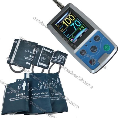 2014 NEW Version 24h Ambulatory Blood Pressure ABPM Holter MAPA NIBP + 6 cuffs