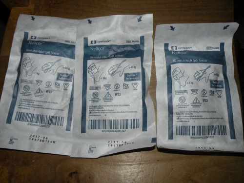 Nellcor Covidien MAXN Neonatal - Adult SpO2 Sensors, Lot of 3