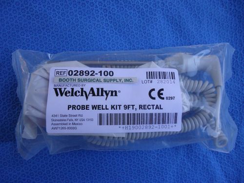Welch allyn #02892-100  rectal (red)  well kit with 9&#039; rectal probe--new/sealed! for sale