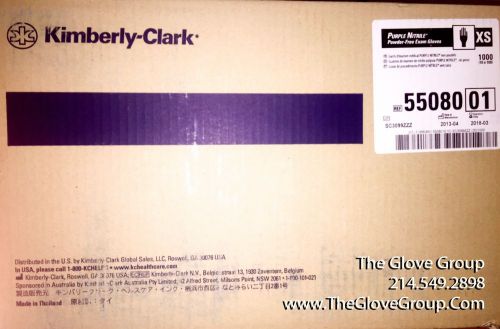 Kimberly Clark Purple Nitrile Powder Free Gloves, X-Small, KC55080, 10 boxes/1cs
