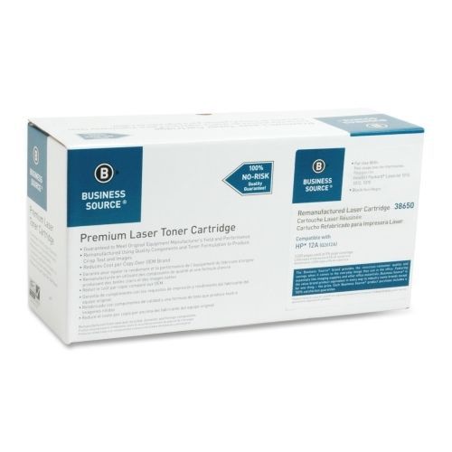 Business Source Remanufactured HP 12A Toner Cartridge - Blk - Laser  - BSN38650