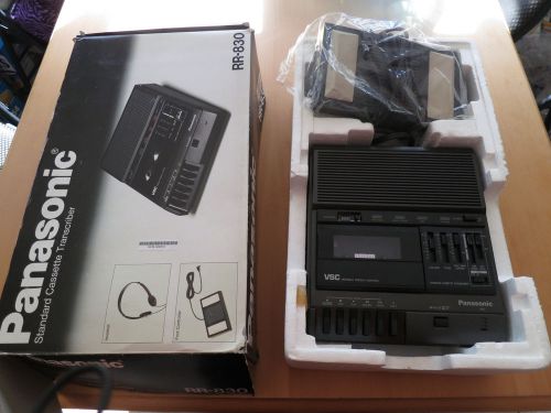 Panasonic RR-830 Standard Cassette Transcriber - Mint In Box - Tested &amp; Works