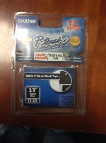 NEW Genuine Brother P-touch TZ-325 3/8&#034; Labeling Tape FREE SHIPPING