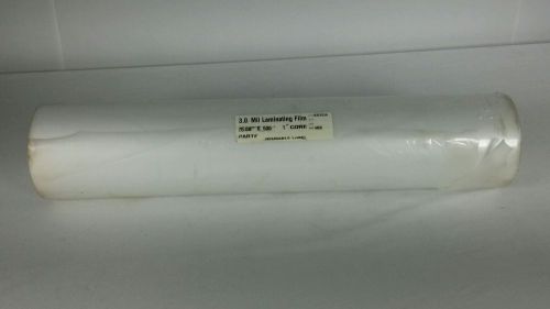 1&#034; Core 25&#034; x500&#039; 3mil Clear Roll Laminating Film D257G3A  (Lot of 2 Rolls)