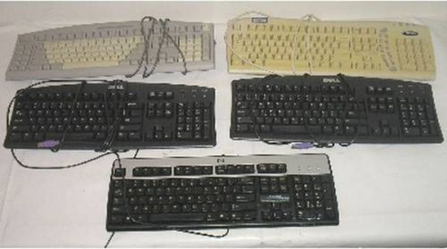 Lot of 5 Computer Keyboards Dell HP Micron Sun