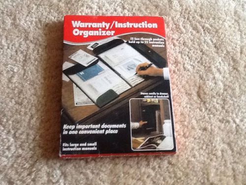 NEW BLACK JOKARI INNOVATIVE SOLUTIONS WARRANTY DOCUMENT INSTRUCTION ORGANIZER