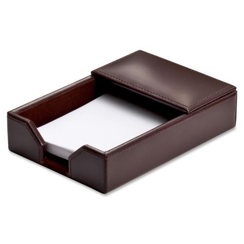 Dacasso Econo-Line Dark Brown Leather 4&#034; x 6&#034; Memo Holder -1.6&#034;x4.8&#034;x7&#034;