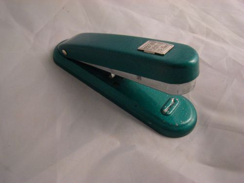 Rare Vintage Presto Deluxe Stapler Green in Fantastic Condition mid century.