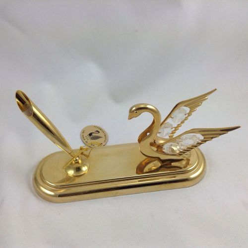 Swan Card holder Delight 24K Gold Plated Austrian Crystal Dolphin