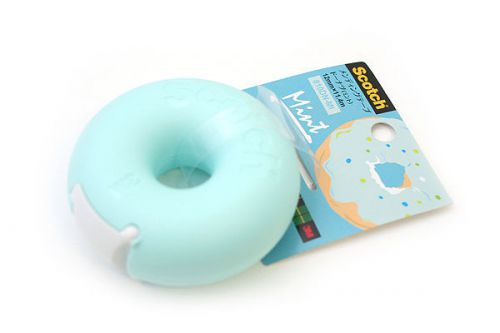 LAST ONE! Cute Mint Blue Scotch Donut Tape Dispenser *NEW*