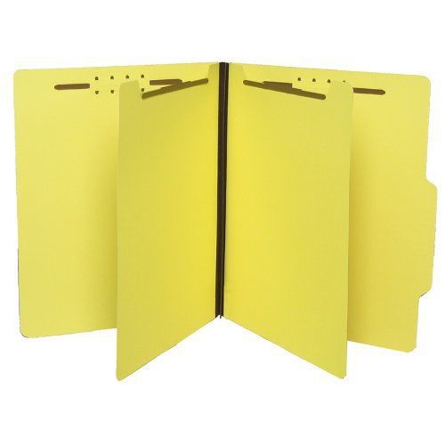 Classification Folders: Letter, Qty: 10,  Box of 10, 6 Section, 15pt Pressboard