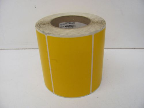 ASL KP122422 YELLOW LABELS HALF ROLLS +/- OF 1000 5&#034; X 3&#034;