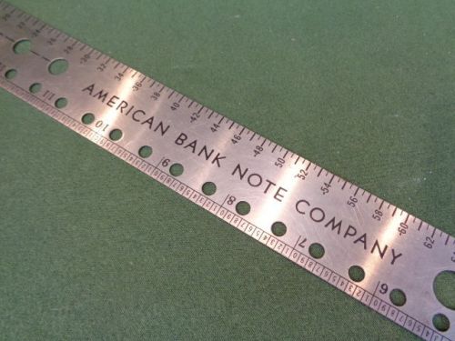 IBM METAL RULER 15&#034; FOR DATA PROCESSING ACCOUNTING FILE HOLES