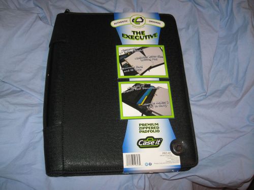 Case-it Executive Zippered Padfolio Organizer, Business Portfolio, 3 Rings