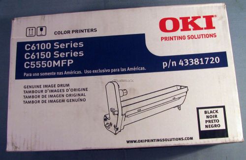 GENUINE OKI BLACK IMAGE DRUM P/N 43381720 C6100/C6150/C5550MFP SERIES FREE SHIP