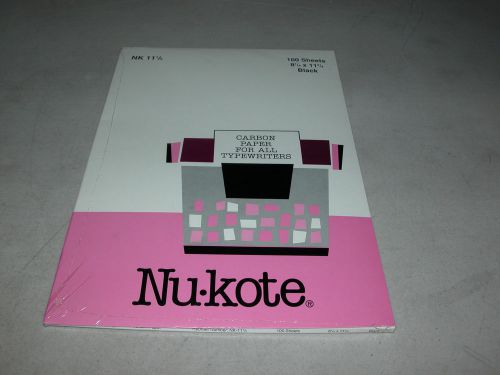 Nu-kote  black carbon paper for all typewriter 8 1/4 x 11 3/4 (100 sheets) for sale