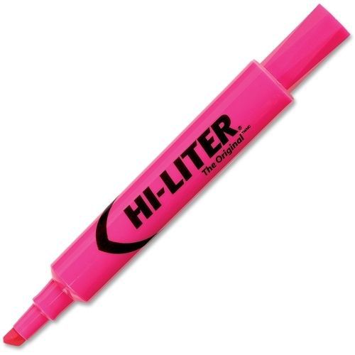 Avery Hi-Liter Desk Style Highlighter - Chisel - Fluorescent Pink - 12/PK