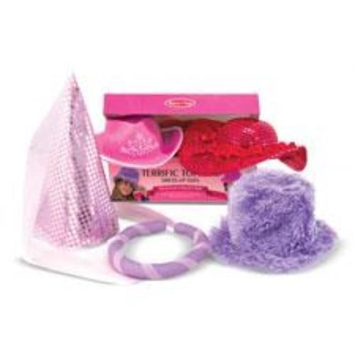 Melissa &amp; Doug Terrific Toppers! Dress-Up Hats - Pink/Purple