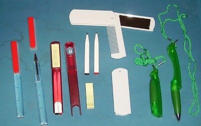 3in1 PEN, MAGNIFIER/RULER, CORDED PENS, MIRROR/COMB SET