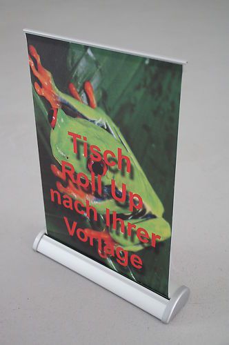 TISCH ROLL UP Displays inkl. DRUCK DIN A3  /  5 Stuck