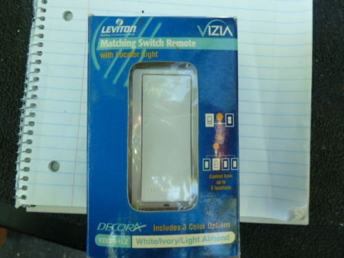 Leviton Vizia 120V Light Switch LED Remote Switch VZ0SR-1LZ White