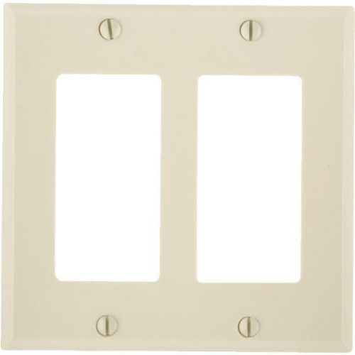 Leviton 80409I 2-Gang Decorator Wall Plate-IV DBL ROCKER WALL PLATE